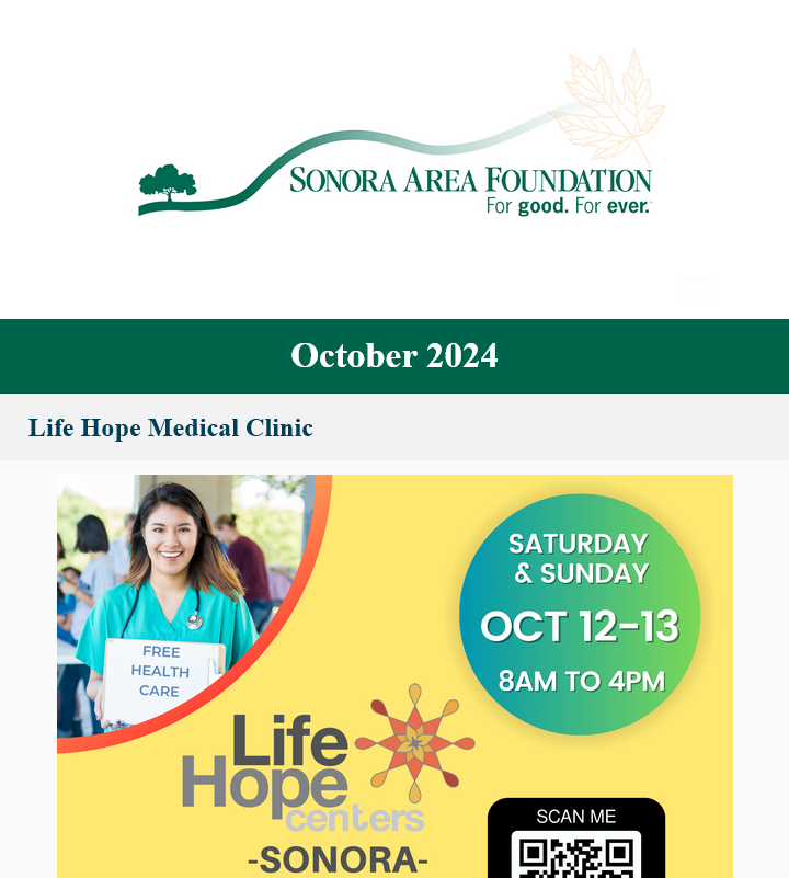 SAF Sonora Area Foundation Email
